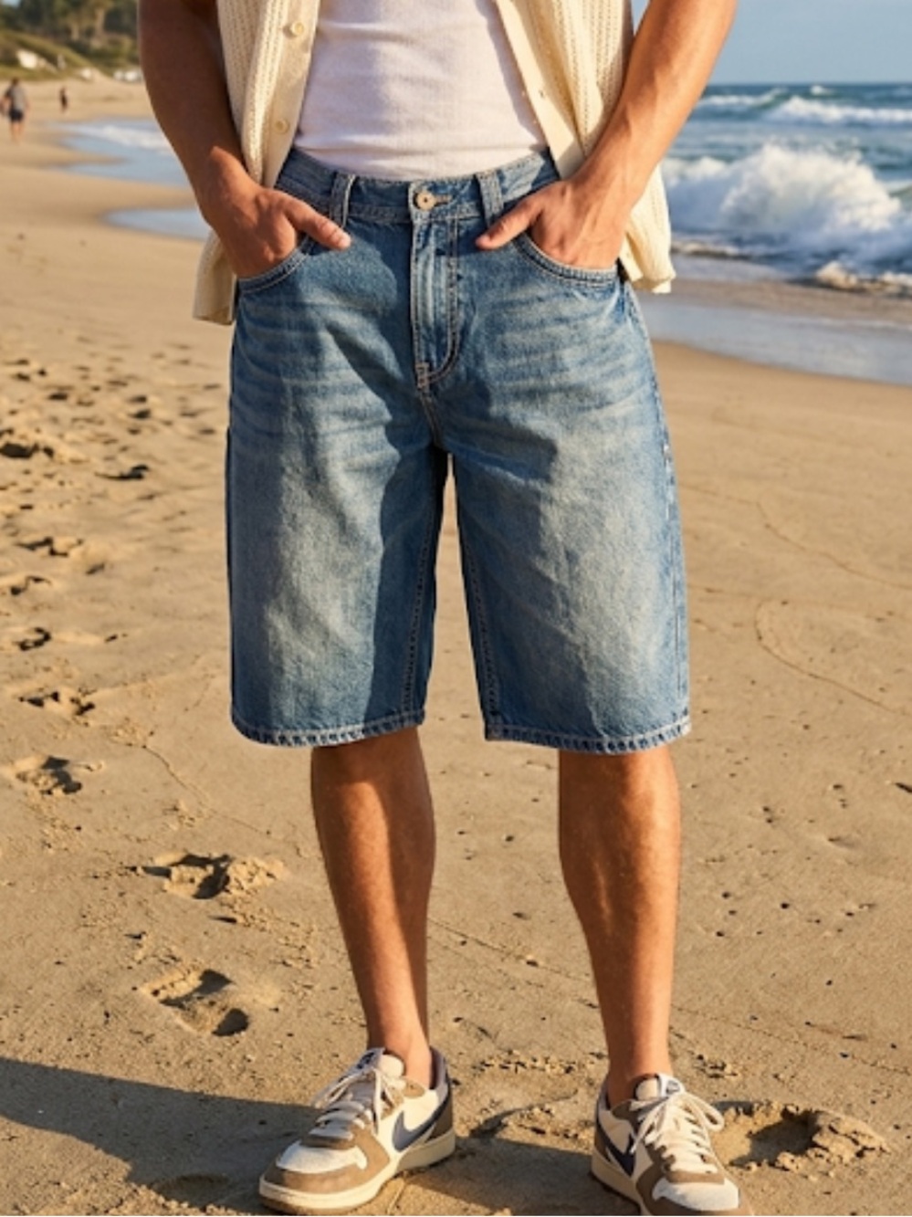Y2K Jorts Blue Jean Shorts - Picture 1 of 5